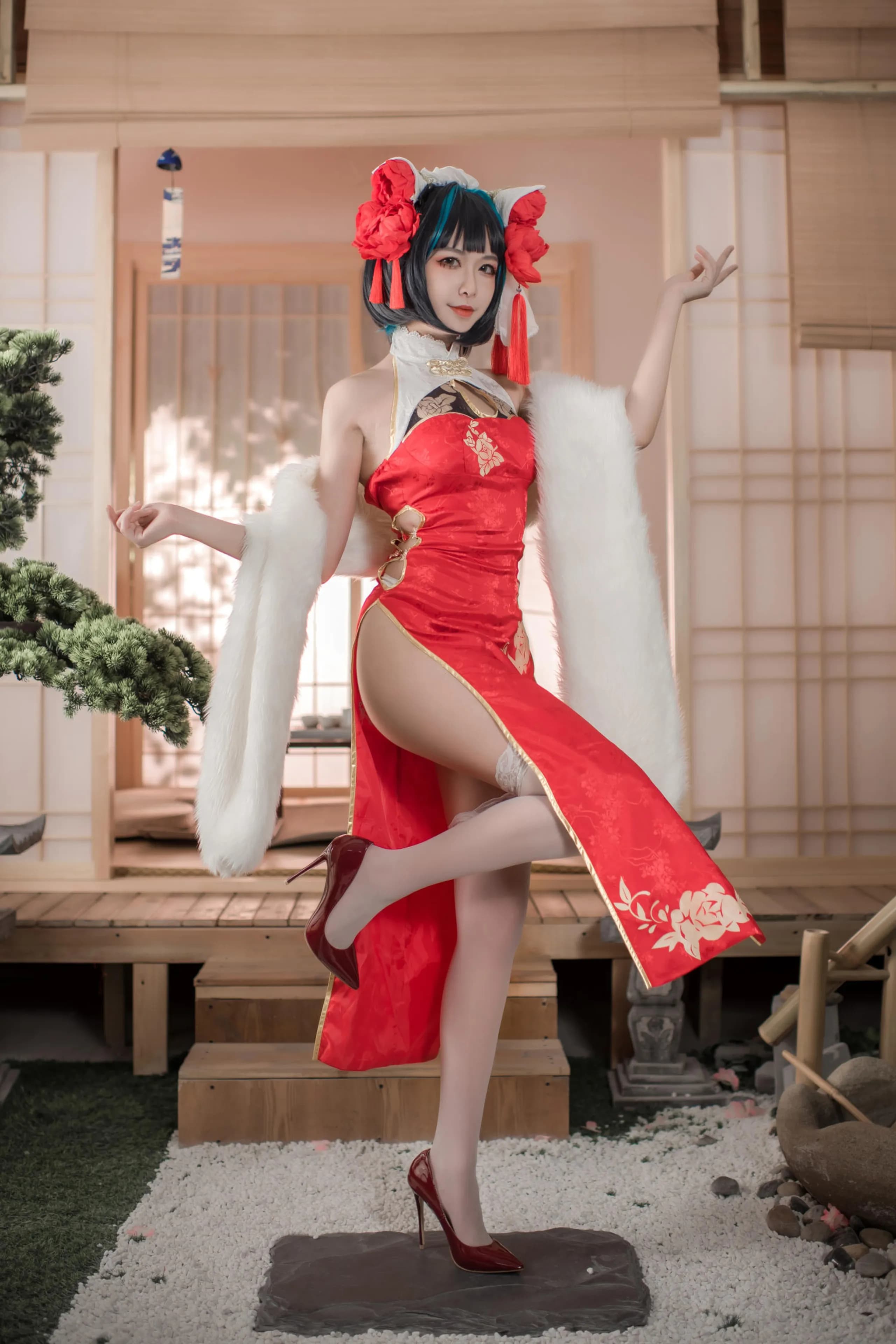 源纱希喵喵喵 · Azur Lane · Cheshire in a Red Qipao album cover