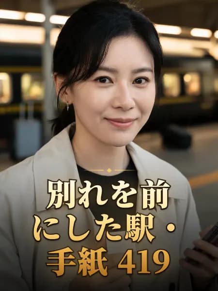 別れを前にした駅・手紙 419 — 登場人物のイメージイラスト