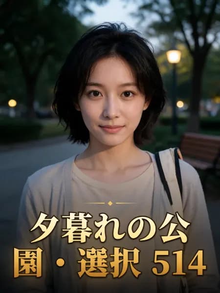 夕暮れの公園・選択 514 — 登場人物のイメージイラスト