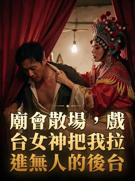廟會散場，戲台女神把我拉進無人的後台 — 故事插圖