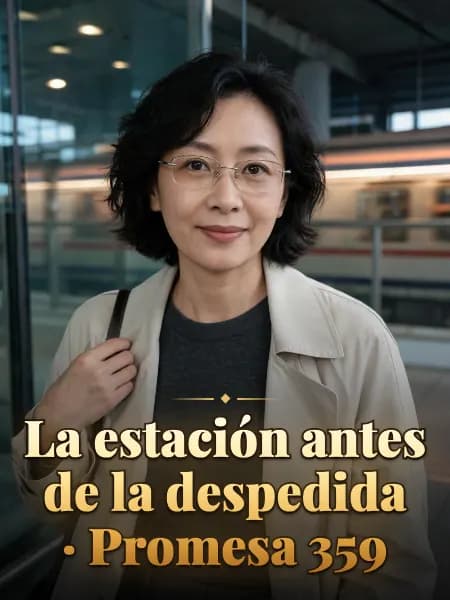 La estación antes de la despedida · Promesa 359 — Ilustración conceptual del personaje