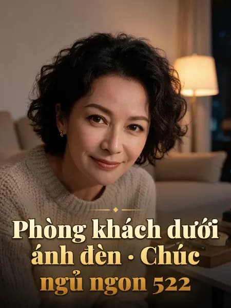 Phòng khách dưới ánh đèn · Chúc ngủ ngon 522 — Minh họa nhân vật