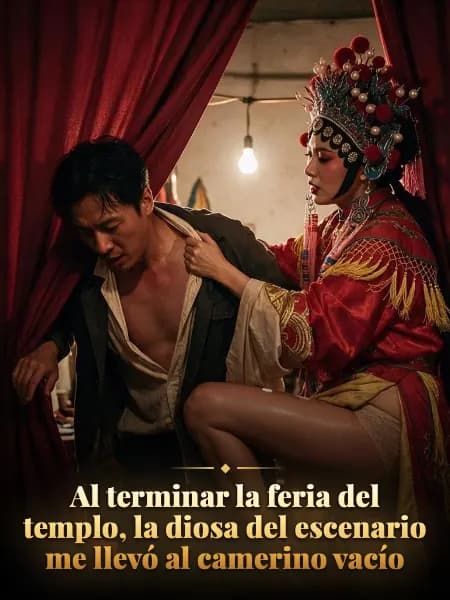 Al terminar la feria del templo, la diosa del escenario me llevó al camerino vacío — Ilustración de la historia