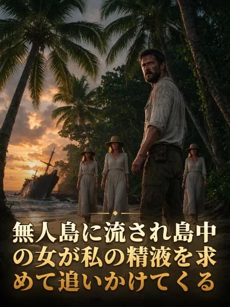 無人島に流され島中の女が私の精液を求めて追いかけてくる