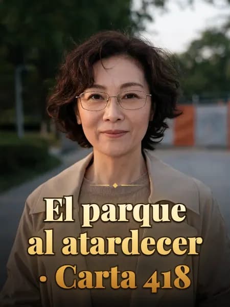 El parque al atardecer · Carta 418 — Ilustración conceptual del personaje