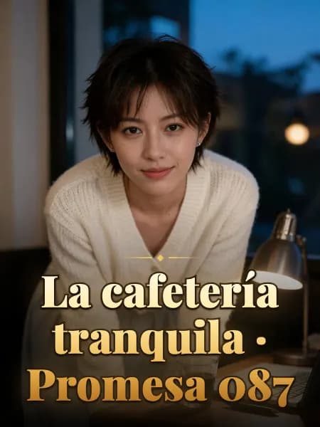 La cafetería tranquila · Promesa 087 — Ilustración conceptual del personaje