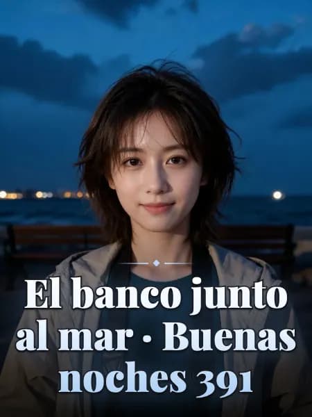 El banco junto al mar · Buenas noches 391 — Ilustración conceptual del personaje