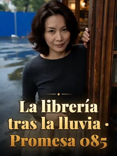 La librería tras la lluvia · Promesa 085 — Ilustración conceptual del personaje