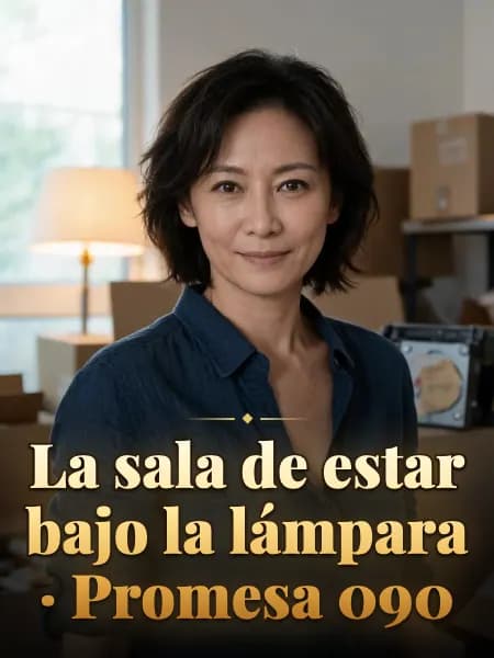 La sala de estar bajo la lámpara · Promesa 090 — Ilustración conceptual del personaje
