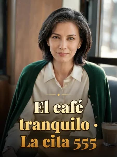 El café tranquilo · La cita 555 — Ilustración conceptual del personaje