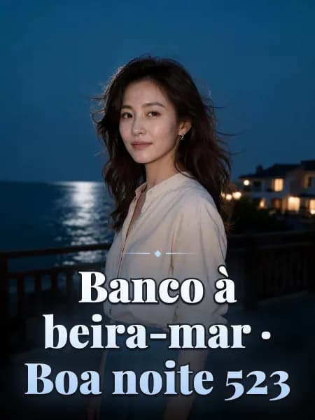 Banco à beira-mar · Boa noite 523 — Ilustração do personagem