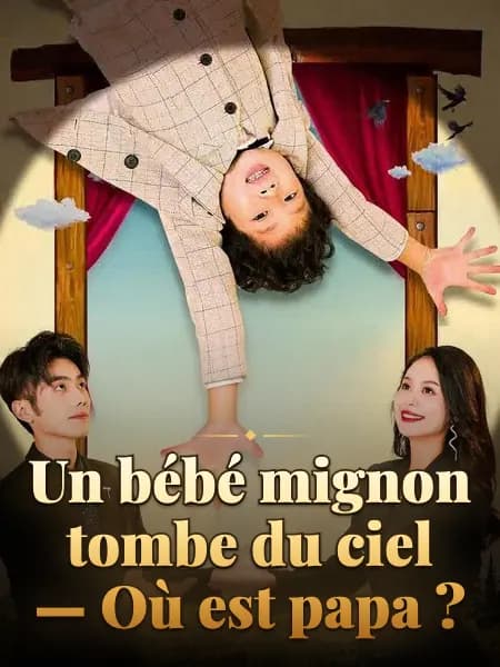 Un bébé mignon tombe du ciel — Où est papa ?