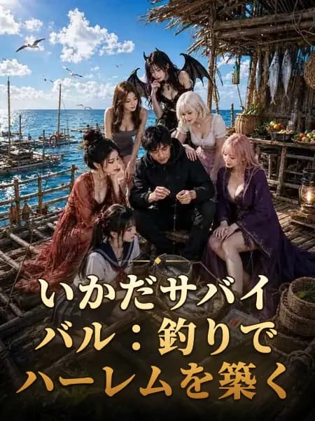 いかだサバイバル：釣りでハーレムを築く