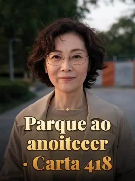 Parque ao anoitecer · Carta 418 — Ilustração do personagem