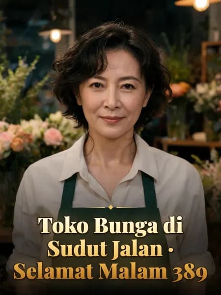 Toko Bunga di Sudut Jalan · Selamat Malam 389 — Ilustrasi konsep tokoh