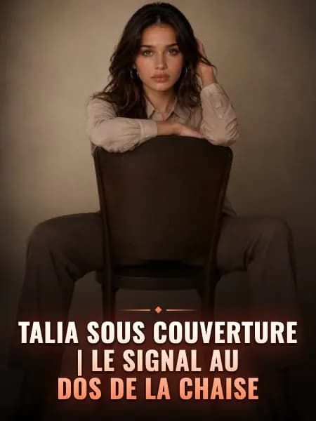 Talia sous couverture | Le signal au dos de la chaise