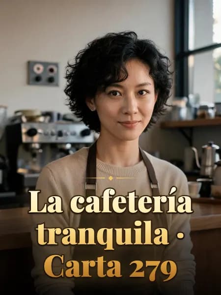 La cafetería tranquila · Carta 279 — Ilustración conceptual del personaje