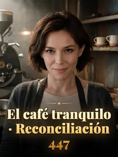 El café tranquilo · Reconciliación 447 — Ilustración conceptual del personaje