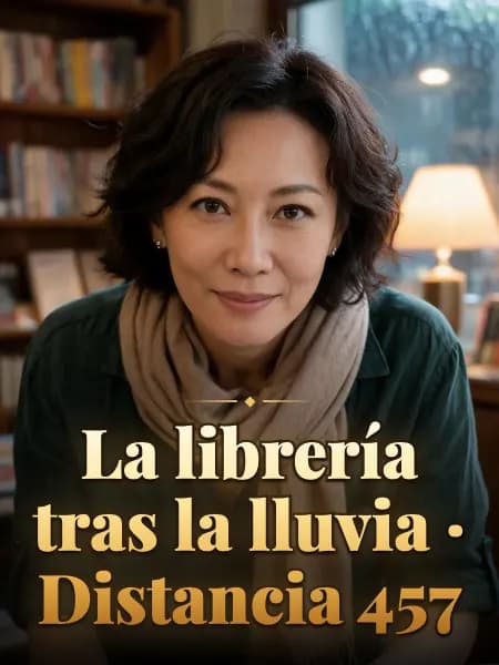 La librería tras la lluvia · Distancia 457 — Ilustración conceptual del personaje