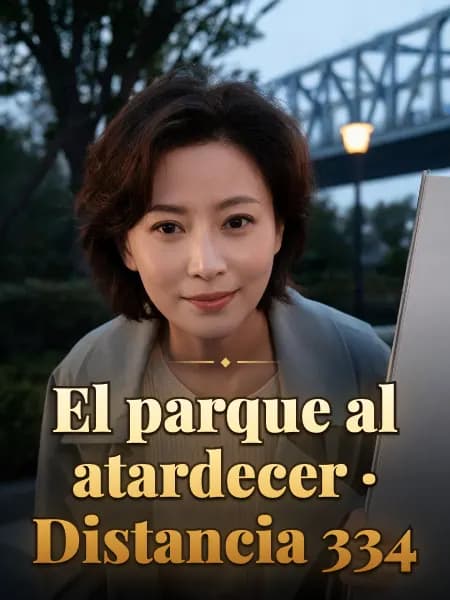 El parque al atardecer · Distancia 334 — Ilustración conceptual del personaje