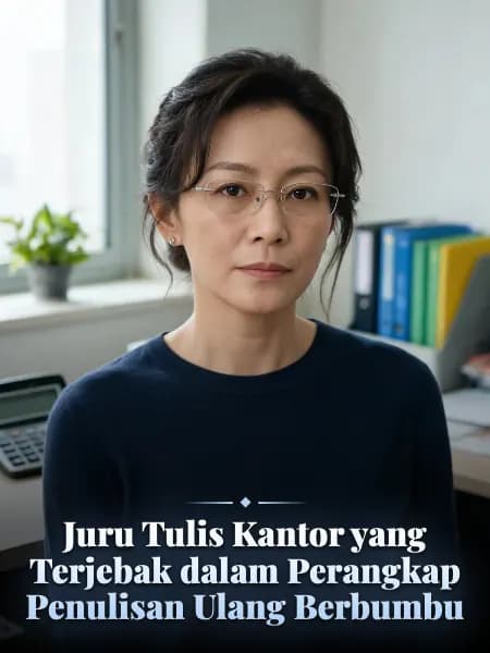 Juru Tulis Kantor yang Terjebak dalam Perangkap Penulisan Ulang Berbumbu — Ilustrasi konsep tokoh