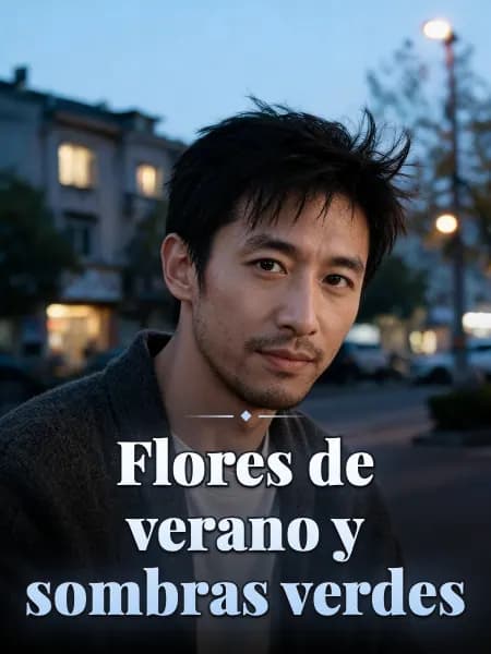Flores de verano y sombras verdes — Ilustración conceptual del personaje