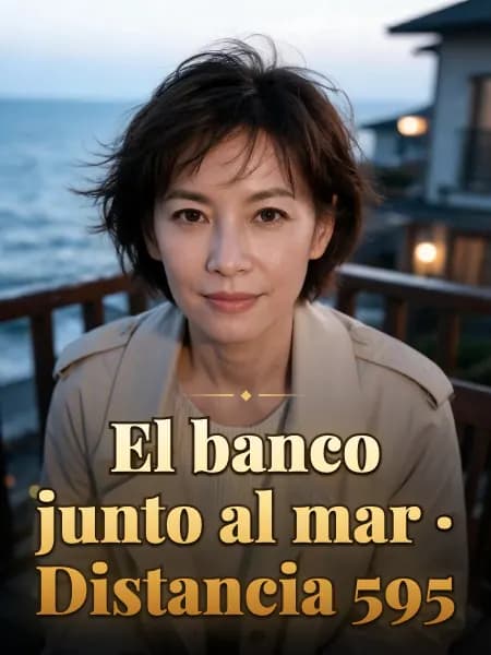 El banco junto al mar · Distancia 595 — Ilustración conceptual del personaje