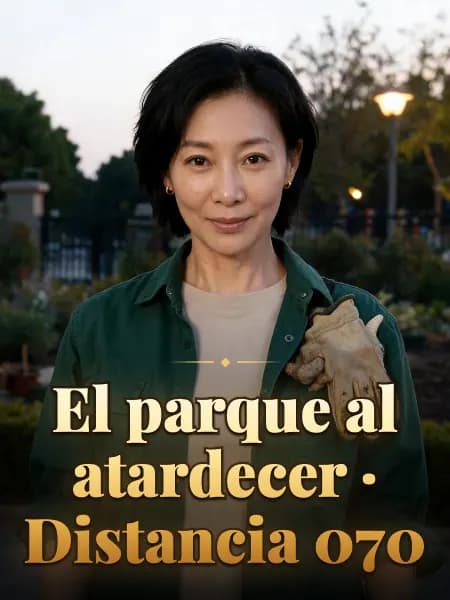 El parque al atardecer · Distancia 070 — Ilustración conceptual del personaje