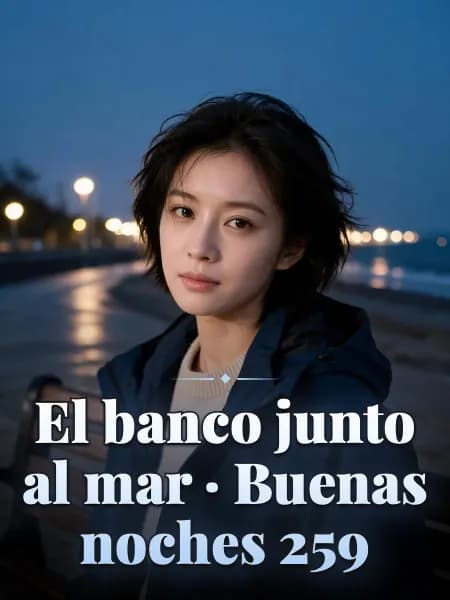 El banco junto al mar · Buenas noches 259 — Ilustración conceptual del personaje