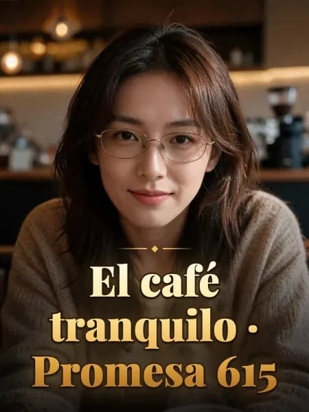 El café tranquilo · Promesa 615 — Ilustración conceptual del personaje