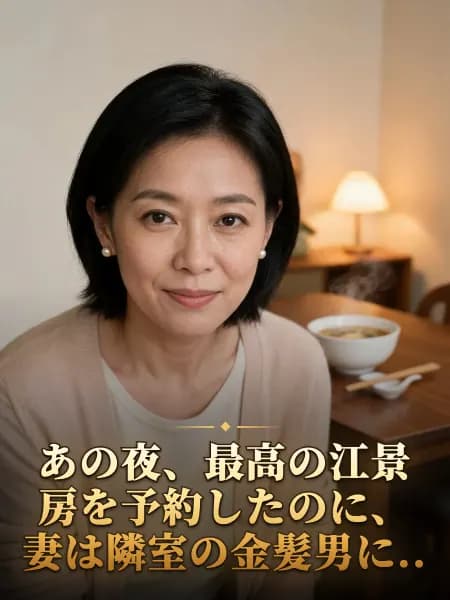 あの夜、最高の江景房を予約したのに、妻は隣室の金髪男に.. — 登場人物のイメージイラスト
