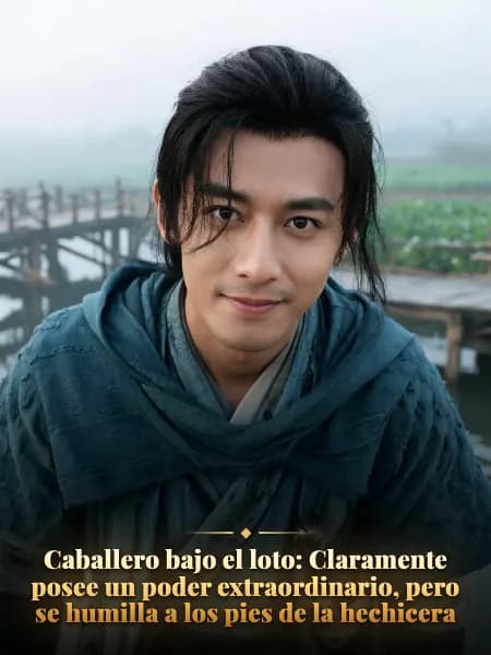 Caballero bajo el loto: Claramente posee un poder extraordinario, pero se humilla a los pies de la hechicera — Ilustración conceptual del personaje