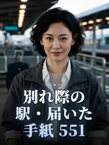 別れ際の駅・届いた手紙 551 — 登場人物のイメージイラスト