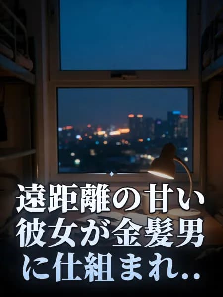 遠距離の甘い彼女が金髪男に仕組まれ.. — 物語のイラスト