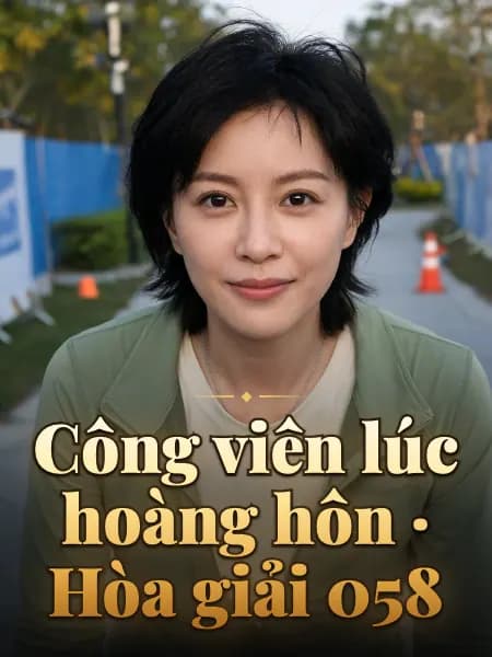 Công viên lúc hoàng hôn · Hòa giải 058 — Minh họa nhân vật