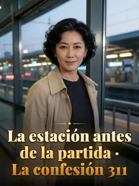 La estación antes de la partida · La confesión 311 — Ilustración conceptual del personaje