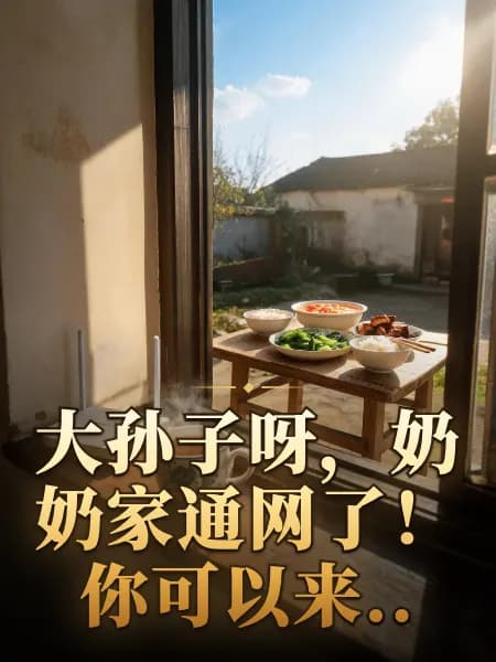 大孙子呀,奶奶家通网了!你可以来.. — 故事插图