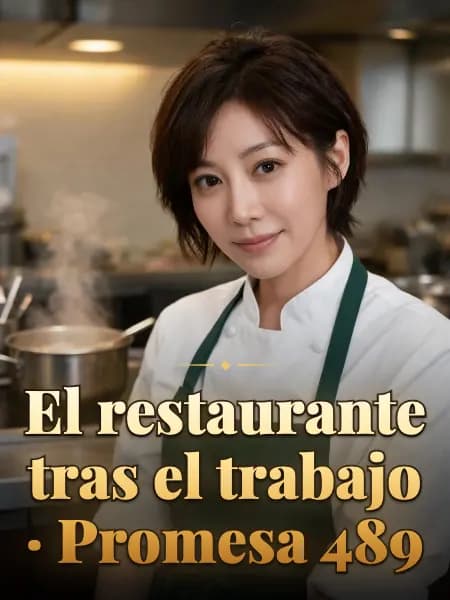 El restaurante tras el trabajo · Promesa 489 — Ilustración conceptual del personaje