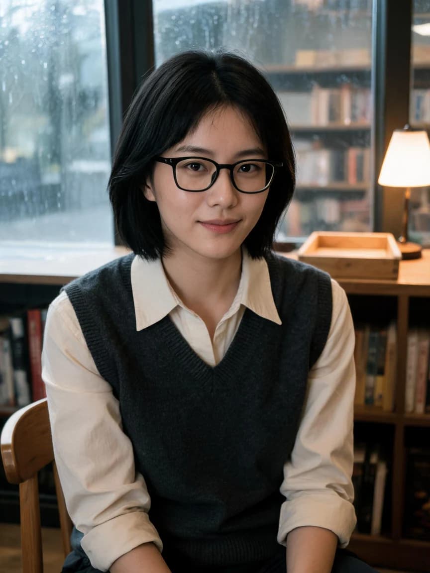 The Bookstore After the Rain · Reconciliation 049 — Story character concept art