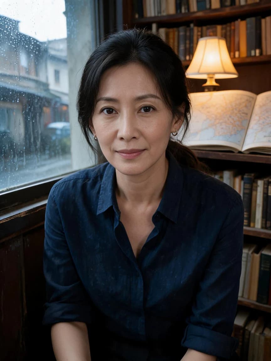 Bookstore After the Rain · Reunion 133 — Story character concept art