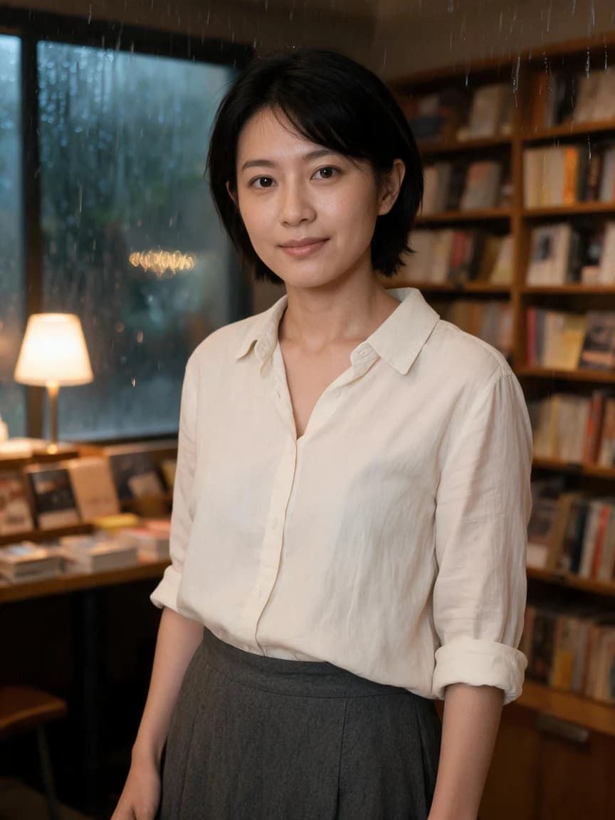 Bookstore After the Rain: A Letter 277 — Story character concept art